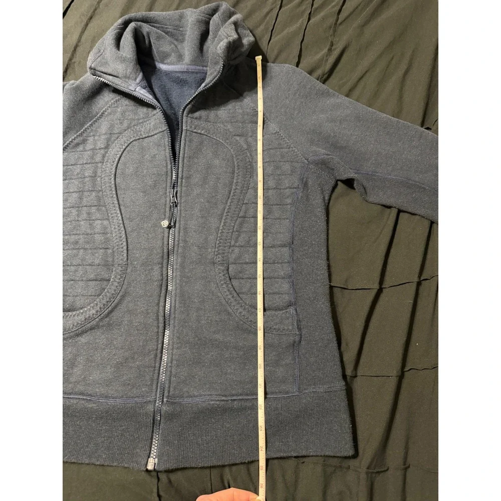Lululemon Athletica Navy Full Zip Hoodie Thumbholes Women's Size‎